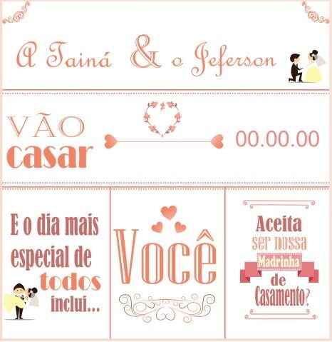 Arte para as caixinhas dos padrinhos e madrinhas - 1