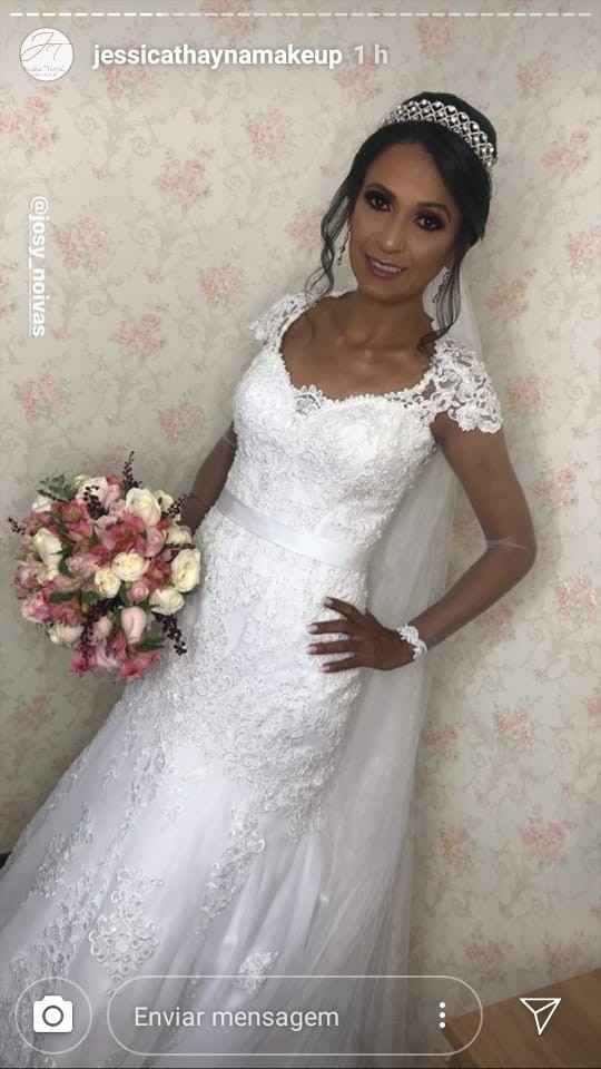 Vestido de noiva com mangas - 1
