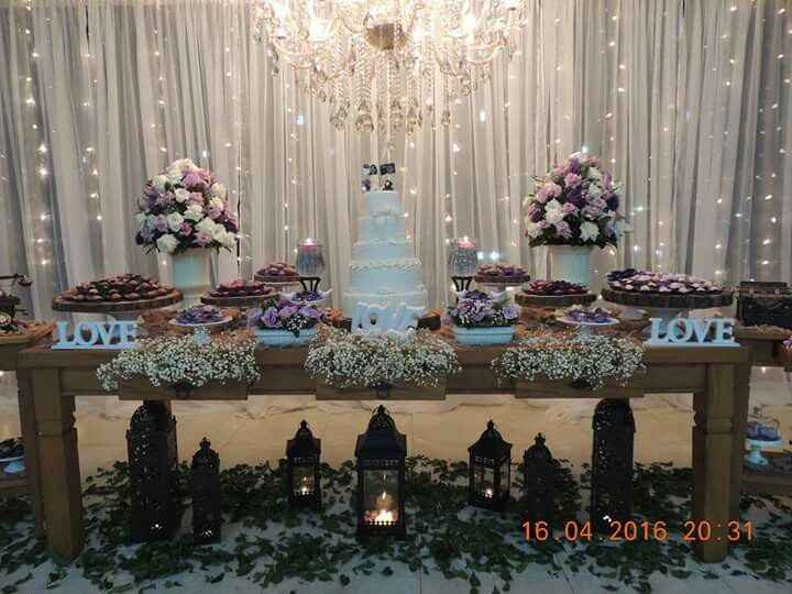 Decoração com "fatias" de madeira para centro de mesa - 1