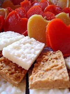 Doce de abóbora e cocada (podem também ser servidos em copinhos)