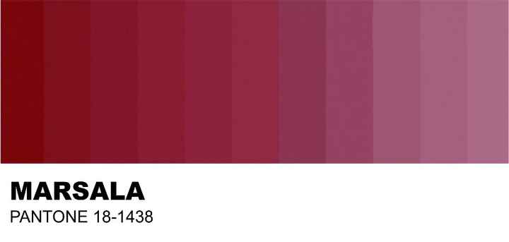 Paleta de cores marsala