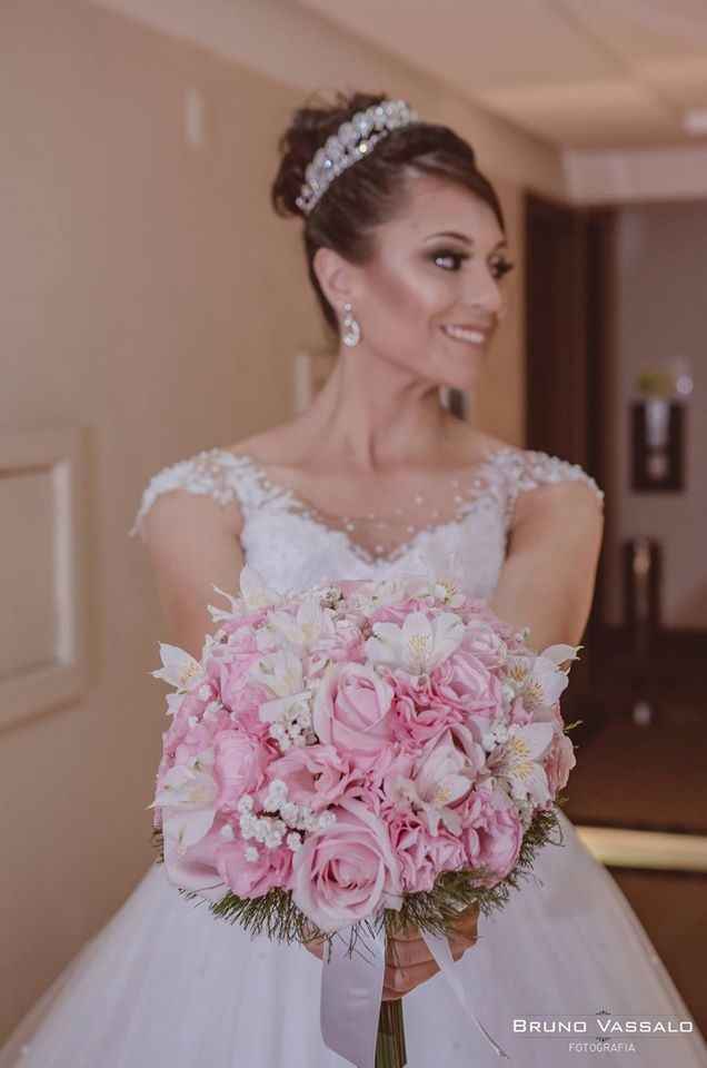 Buquê rosa e branco