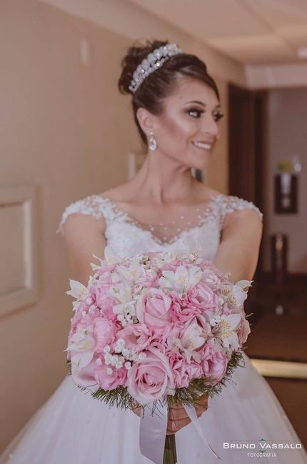 Buquê rosa e branco