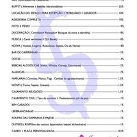 Porcentagem média de gastos no casamento.