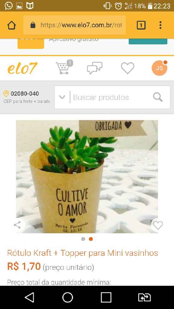Lembrancinhas por R$1,70 - 1
