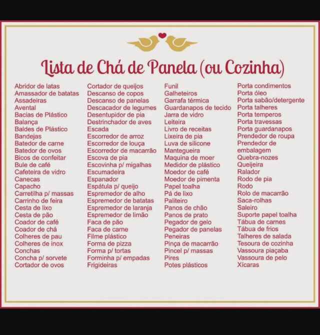 Sobre o chá de cozinha - 1