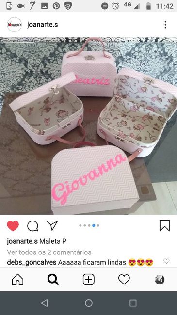 Maleta das damas e pajens e bonequinha. - 5