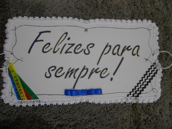 Placa Felizes para sempre