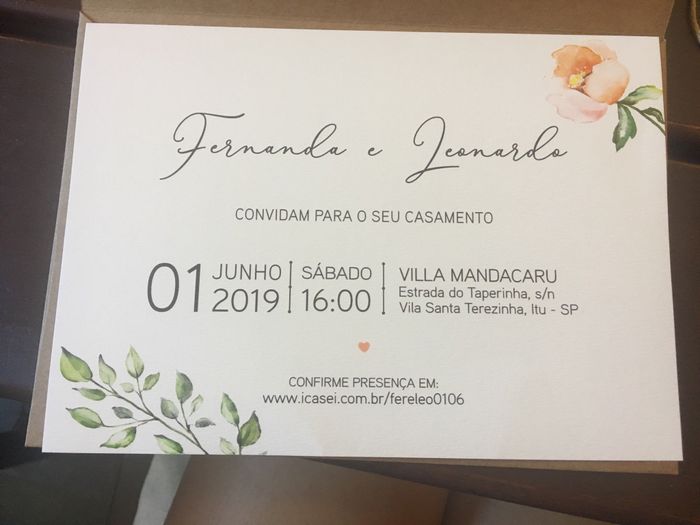 Meus convites ficaram prontos! - 2