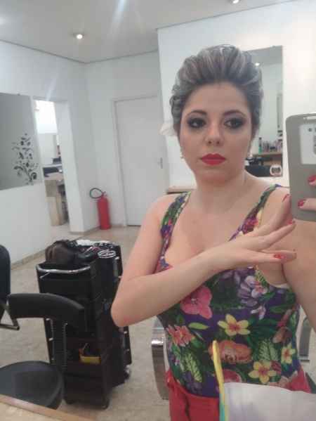 Teste penteado e make - 5
