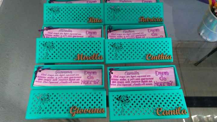 Caixas padrinhos, damas e irmãos. - 10