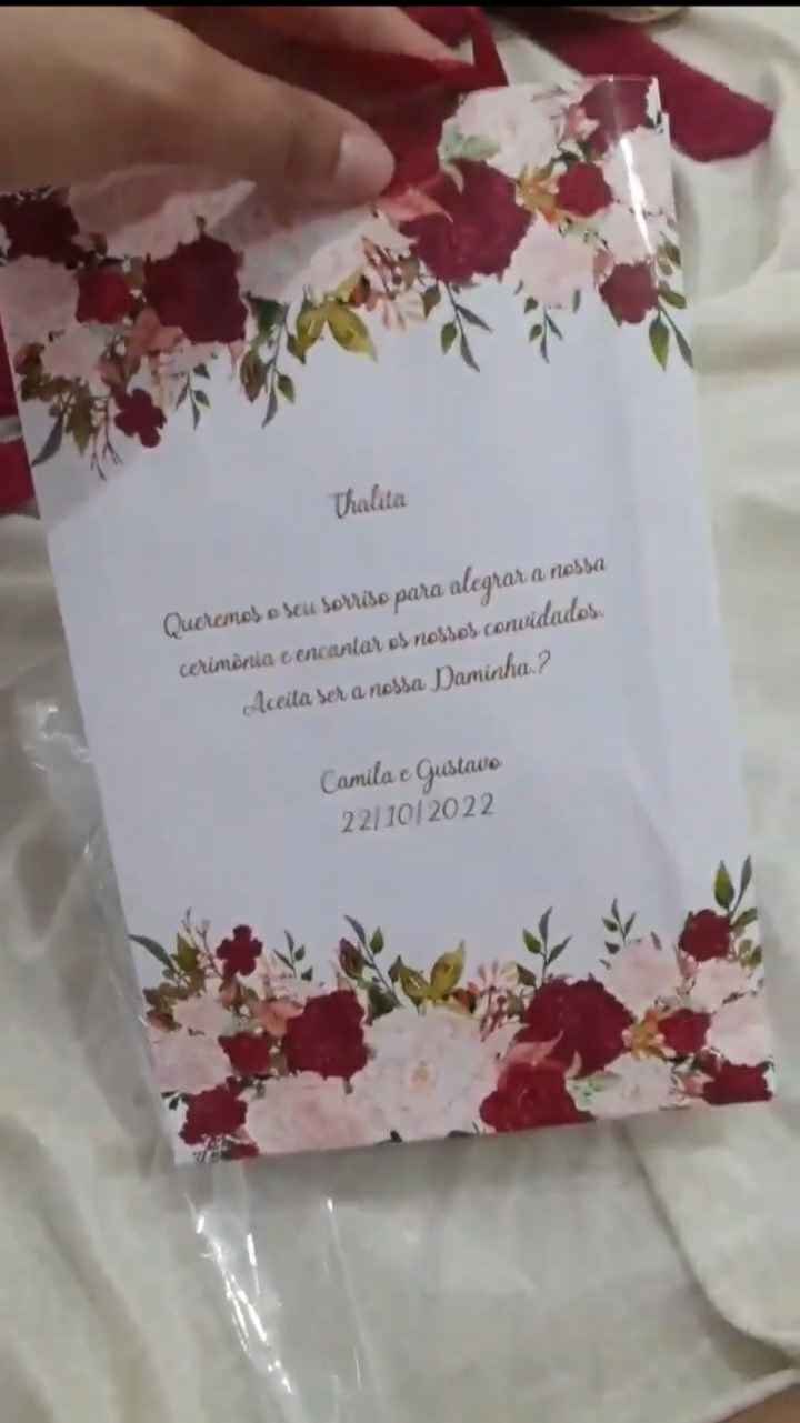 Convite dos pajens e florista. - 2