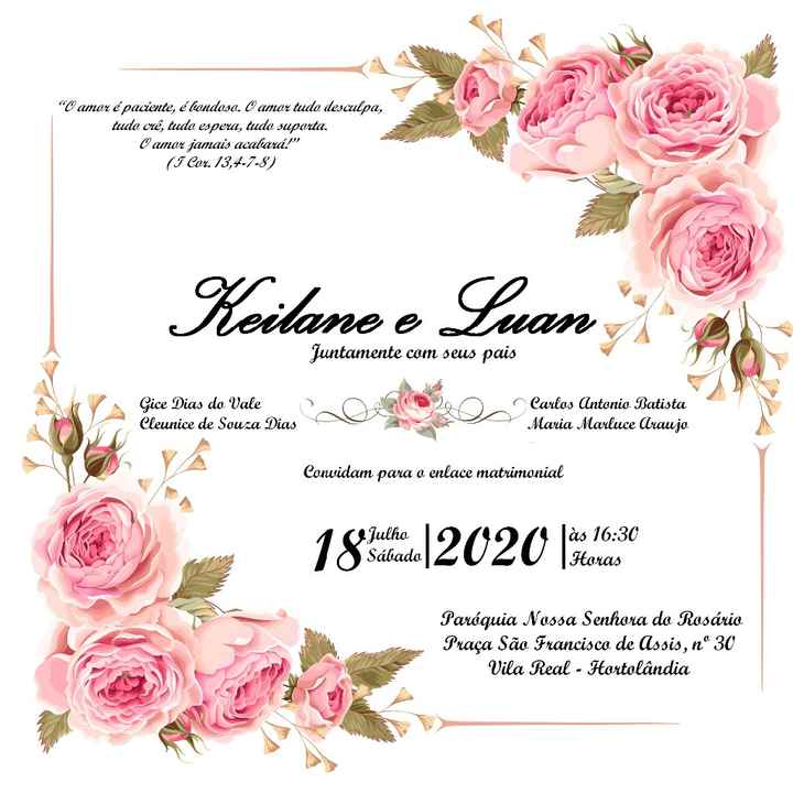 Convite de casamento