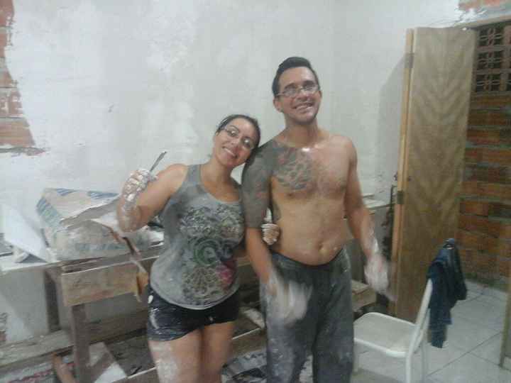 Colocando gesso na casinha! aprendi e tá lindo!!! - 1