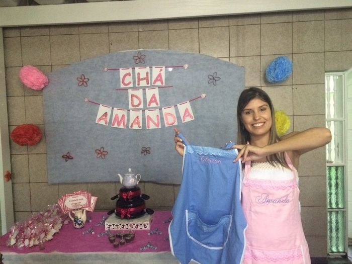 Ganhei um avental para mim e outro para o Cleiton