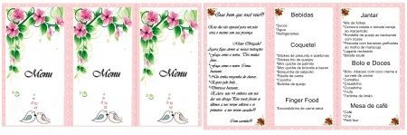 menu do casamento