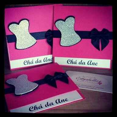 Convite diy -chá de lingerie . - 1