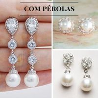 brincos com perolas