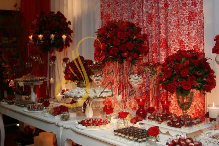Decoração Vermelho e Dourado