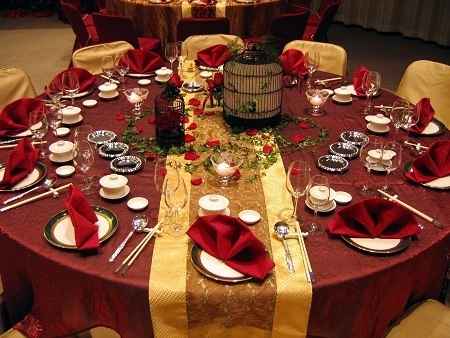 Decoração Vermelho e Dourado