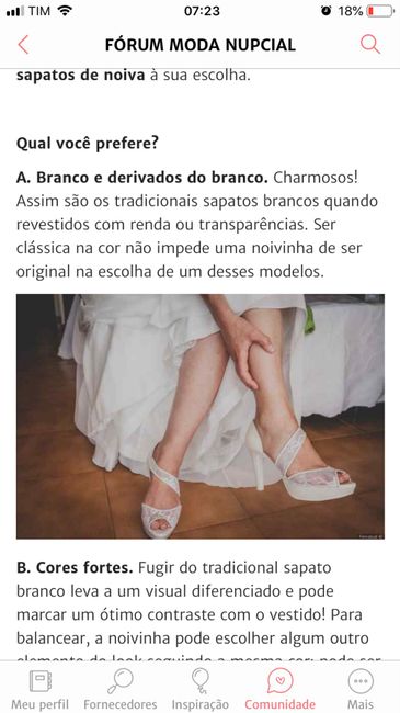 2 casamentos, 2 sapatos. Qual você prefere? - 1