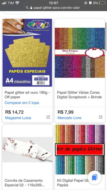 Convite de Casamento com brilho 3