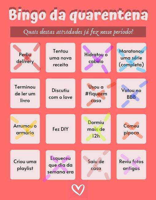 Bingo da quarentena: quem se atreve? #NoivasEmCasa 25
