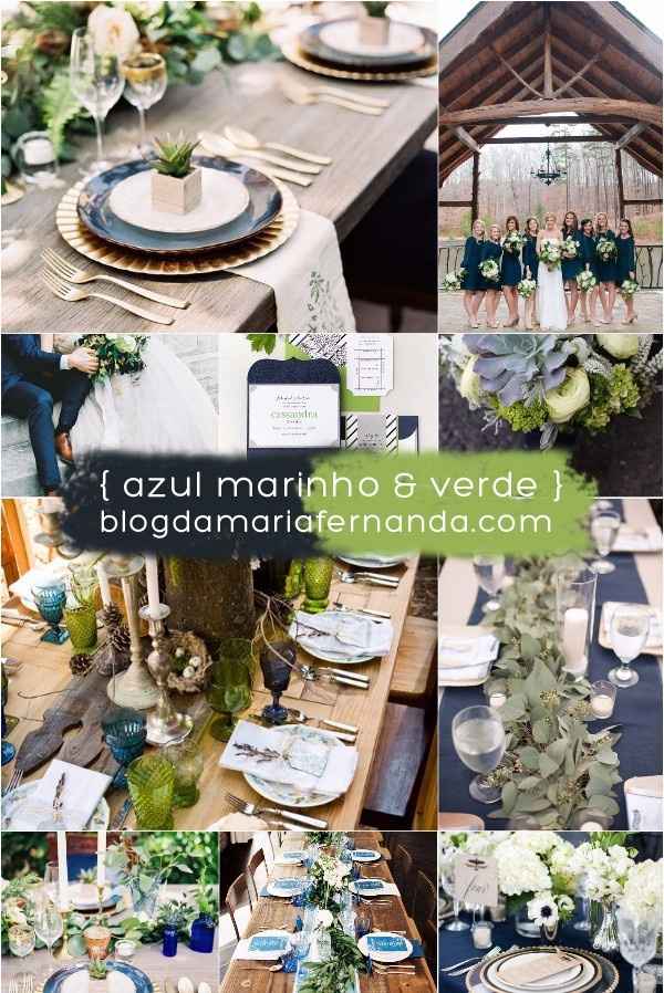 Azul Marinho & Verde
