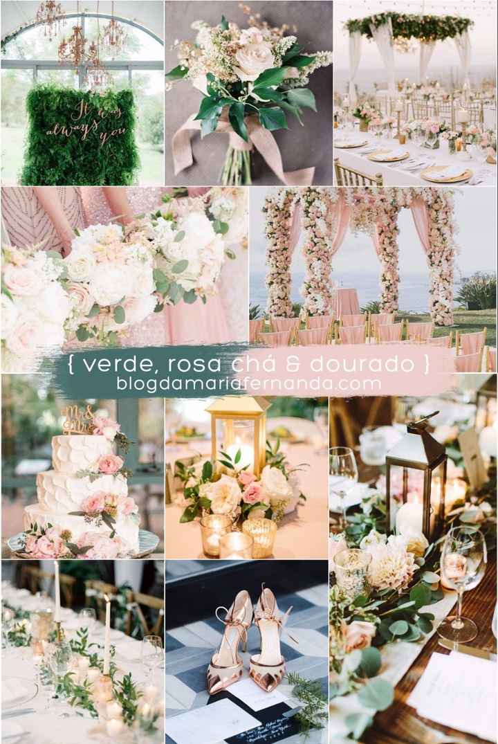 Verde, Rosa Chá & Dourado 