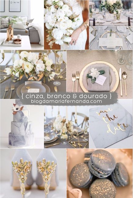 Cinza, Branco & Dourado
