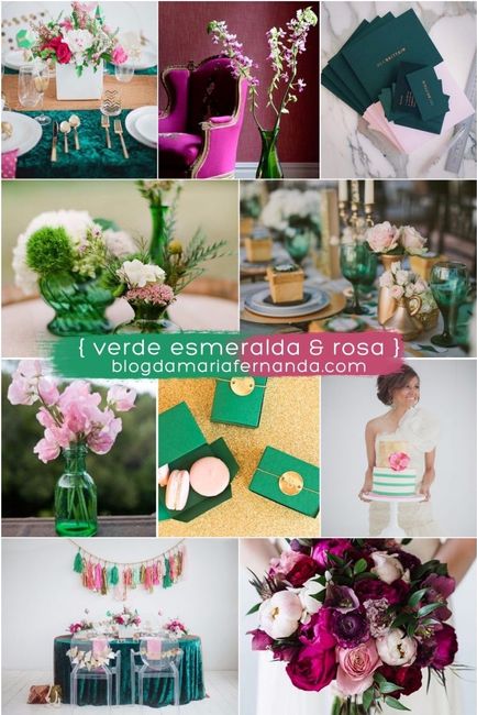 Verde Esmeralda & Rosa