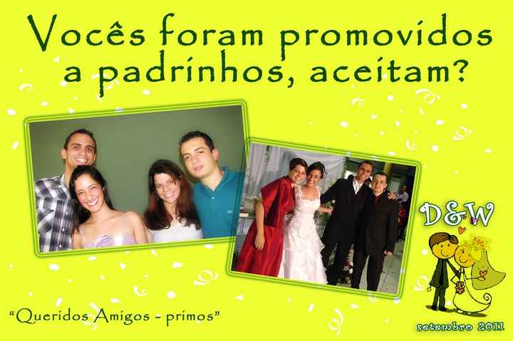 Convite para padrinhos 