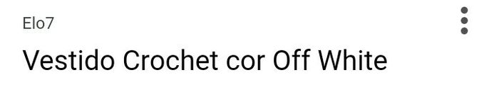 Qual a cor do seu vestido? 1