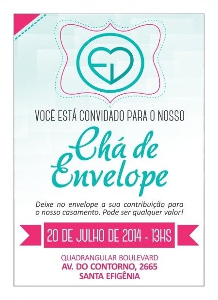 um pequeno modelo para meu cha de envelope