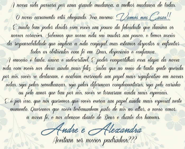Convite padrinhos !! venham ver. - 3
