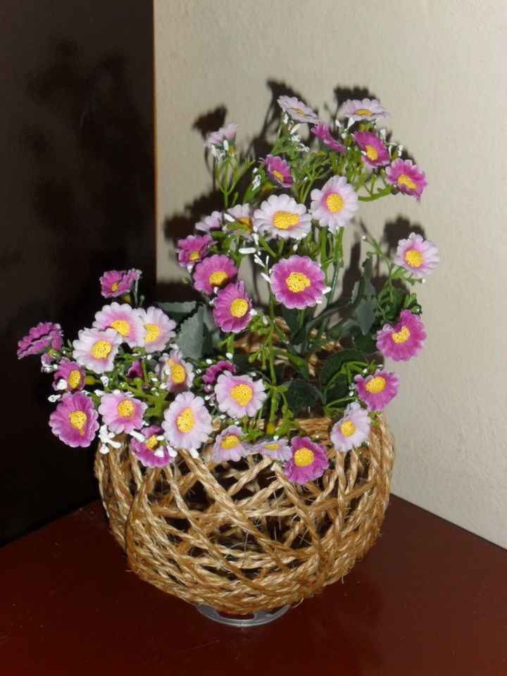 Essa foi feita com sisal,ideal para uma decoração rústica