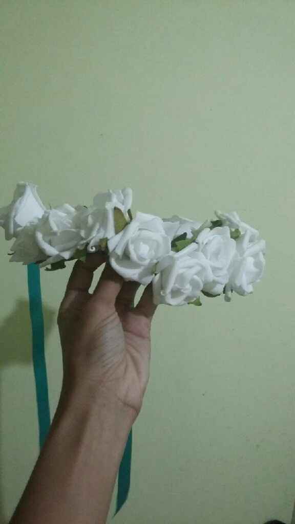 Diy coroa de flores das daminhas - #casamentojueguto - 1