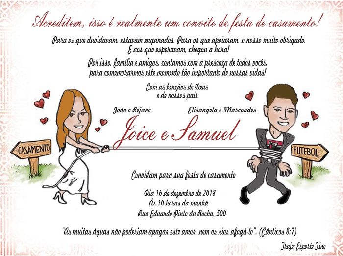Convite de Casamento