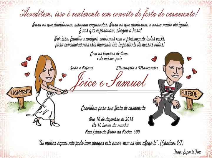 Convite de Casamento