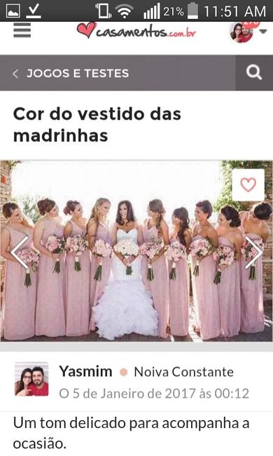 A cor do vestido das madrinhas! - 1