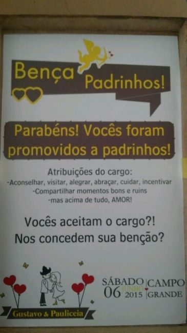 Convite dos padrinhos - 2