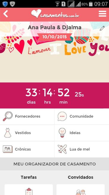 Quanto tempo falta para o seu casamento? - 1