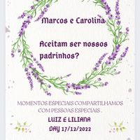 Convite dos padrinhos. 