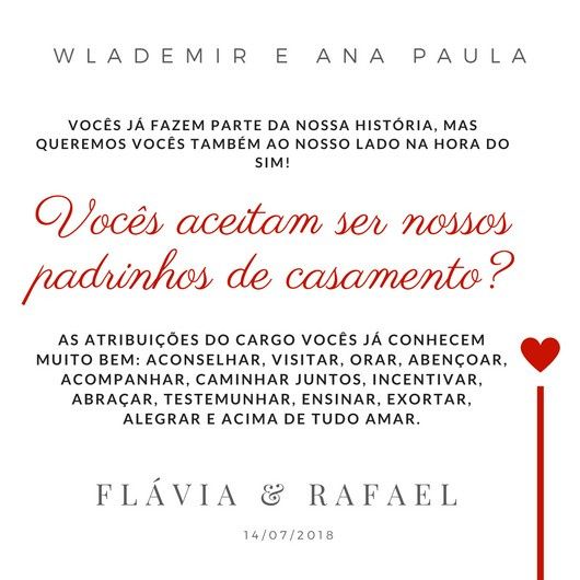 Padrinhos Wlads e Ana