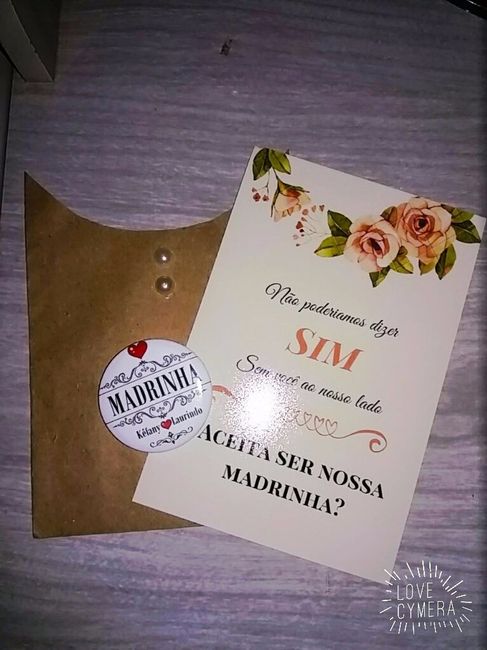 Convite especial Madrinhas/ Padrinhos