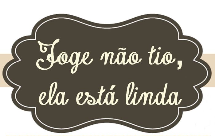 Plaquinha para a cerimônia...