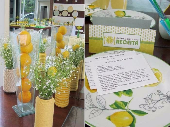 Decoração na cor amarela, com Limões Sicilianos!