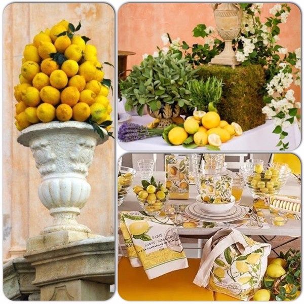 Decoração na cor amarela, com Limões Sicilianos!