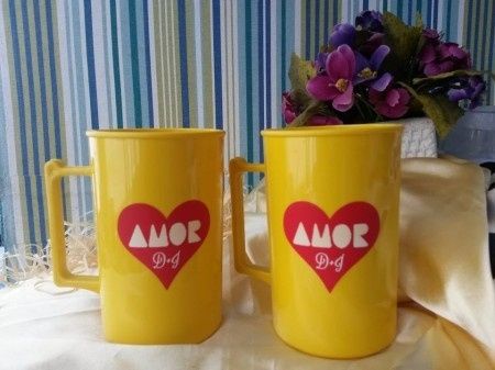 Nossas canecas na temática do casamento!
