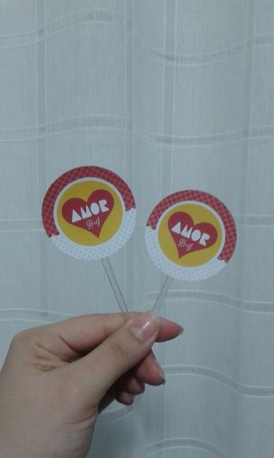 Toppers de cupcake que fiz!
